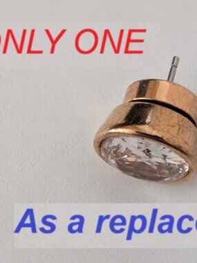 MICHAEL KORS Rose Gold Tone Rhinestone Stud Earring ONLY ONE AS A REPLACEMENT